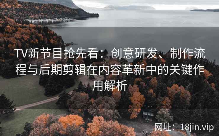 TV新节目抢先看：创意研发、制作流程与后期剪辑在内容革新中的关键作用解析