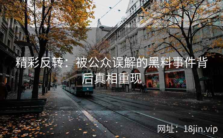 精彩反转：被公众误解的黑料事件背后真相重现