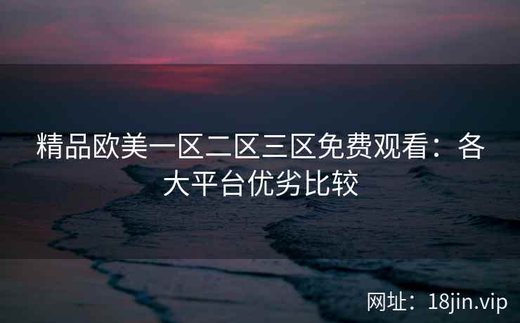 精品欧美一区二区三区免费观看：各大平台优劣比较