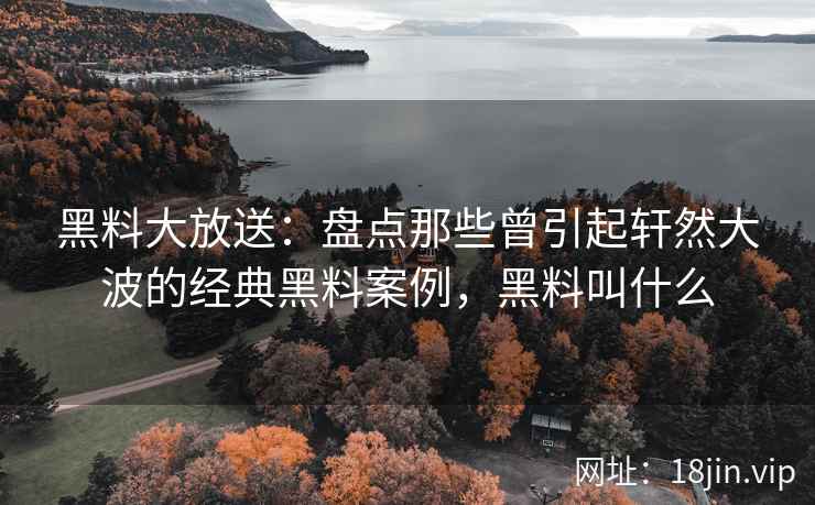 黑料大放送：盘点那些曾引起轩然大波的经典黑料案例，黑料叫什么
